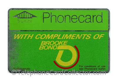 BTA009: Brooke Bond - BT Phonecard