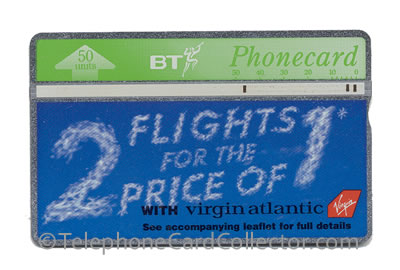 BTA142: Virgin Atlantic / 2 Flights For The Price Of 1 - BT Phonecard