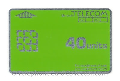 BTD002: 1st Issue 40unit Cardphone Definitive - BT Phonecard