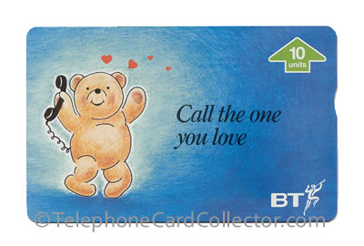 BTI109: BTCC Valentine Card - Call the one you love - BT Phonecard