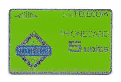 BTP001: Landis & Gyr - 75 years in the UK - BT Phonecard