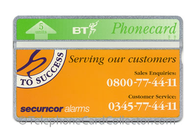BTP359: Securicor Alarms - BT Phonecard