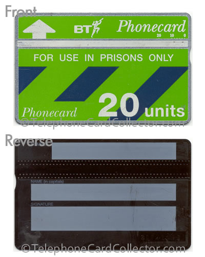 CUP009: Prisons Only (Thin Plastic - 3/4 Face) - BT Phonecard