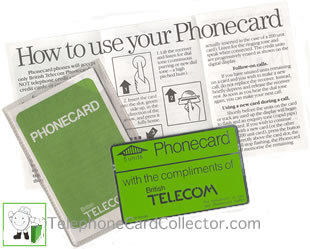 how to use your Phonecard instruction leaflet